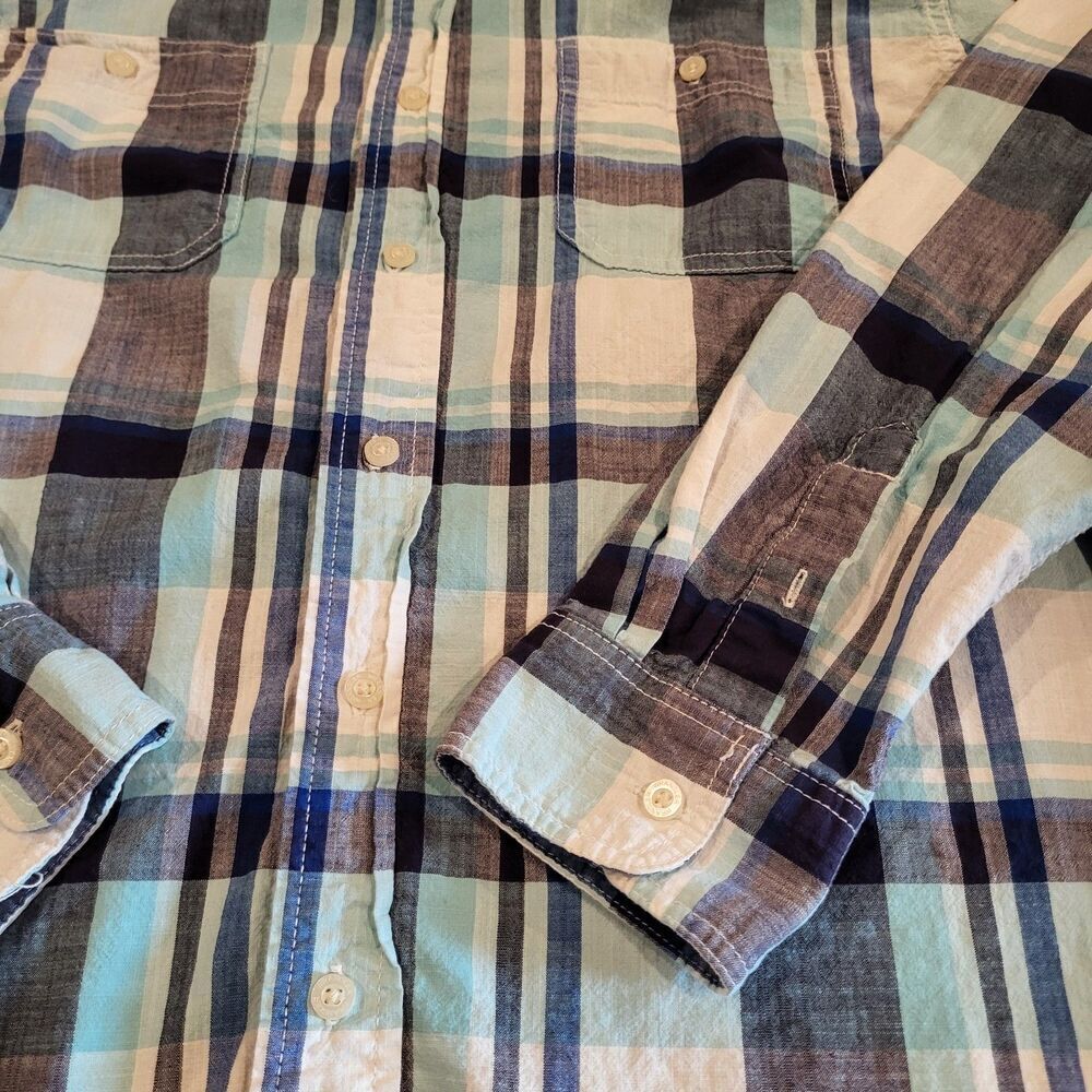 Wrangler Plaid Flannel Long Sleeve Button Down Shirt Mens Size XL - Picture 2 of 8